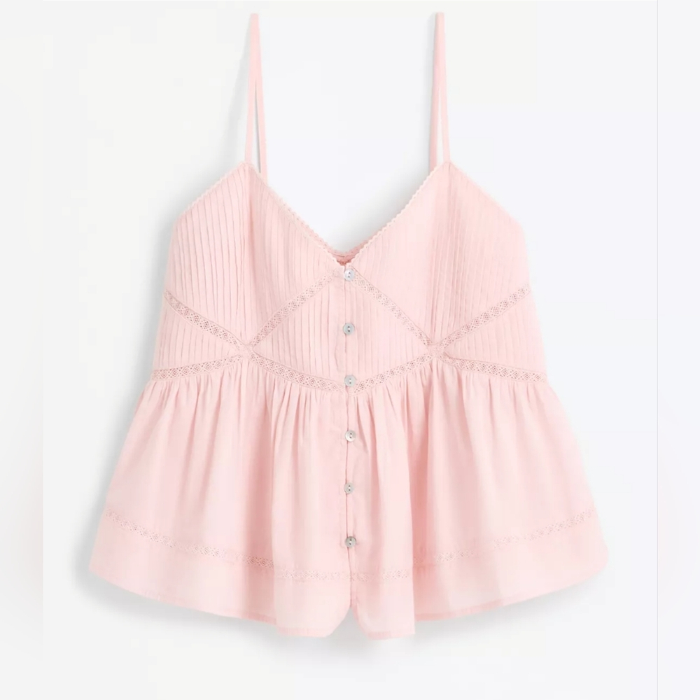Lefties Pleated Pink Top Size S NWOT